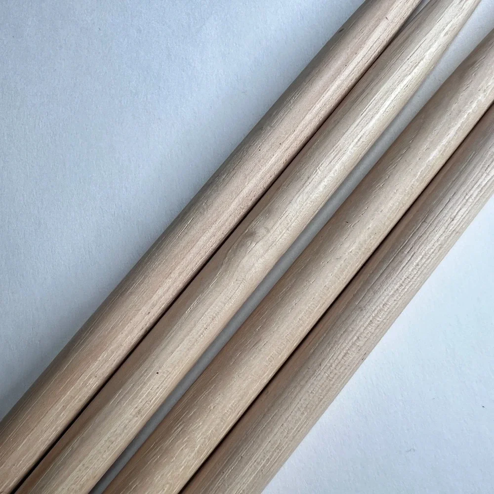Wooden‎ Drum Sticks Nylon Tip Set of 4 Natural Wood Unbranded 16